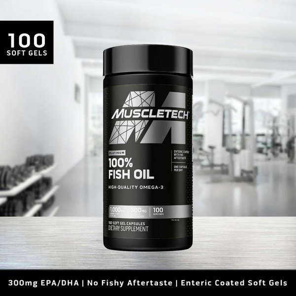 MuscleTech Platinum 100% Omega Fish Oil (100 Softgels)