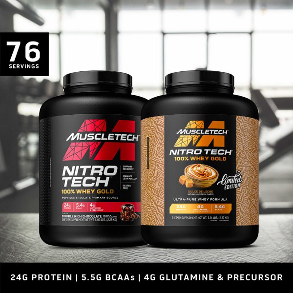 MuscleTech NitroTech 100% Whey Gold (5 lbs)