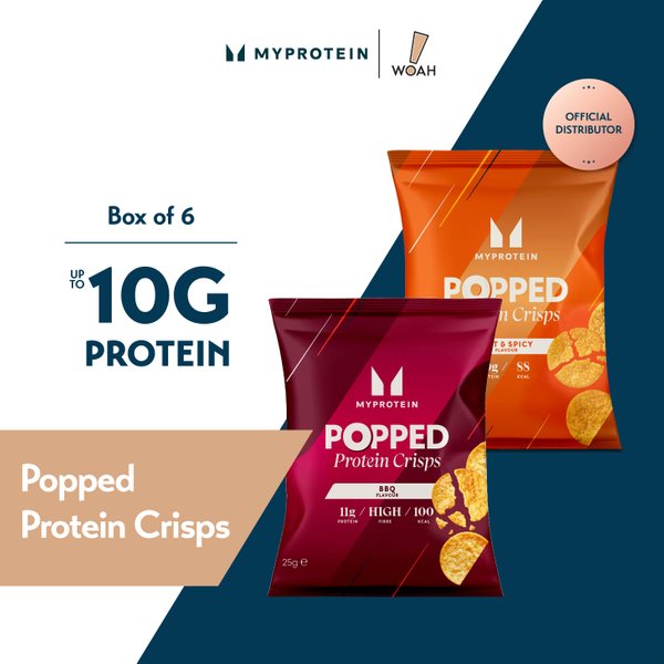 MYProtein Popped Protein Crisps [Box of 6]