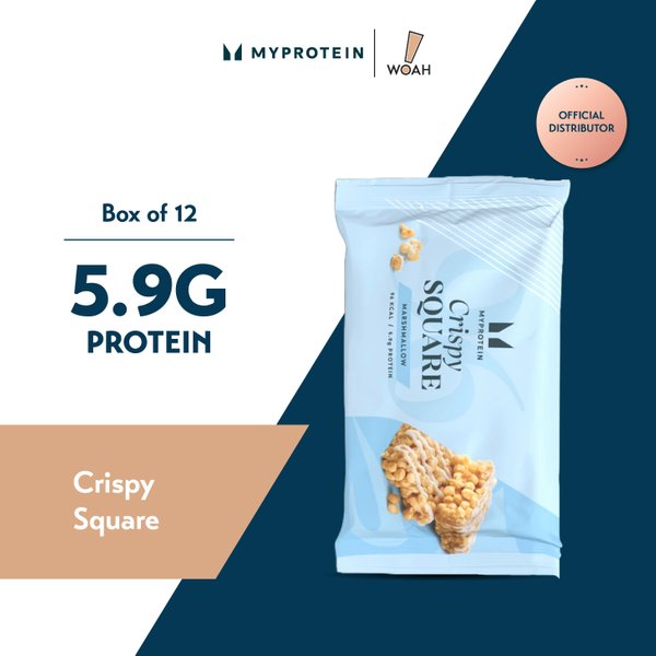 MyProtein Crispy Square Protein Snack 30g (Box of 12) - Marshmallow