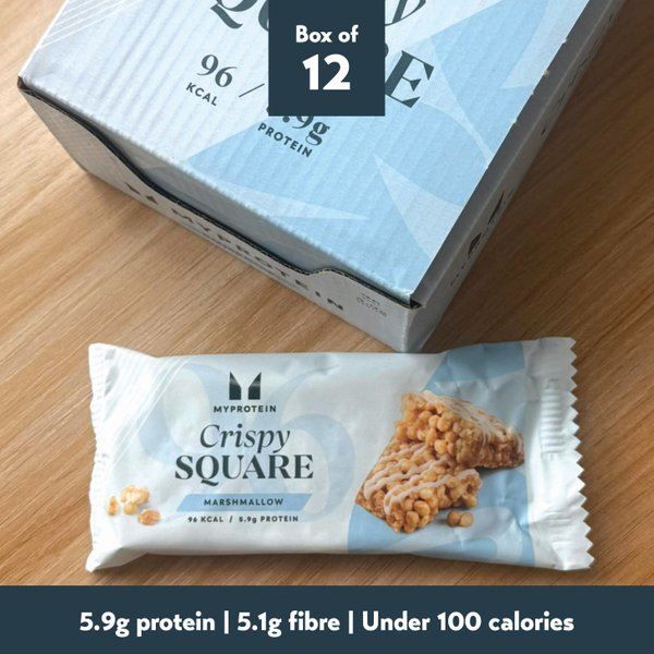 MyProtein Crispy Square Protein Snack 30g (Box of 12) - Marshmallow