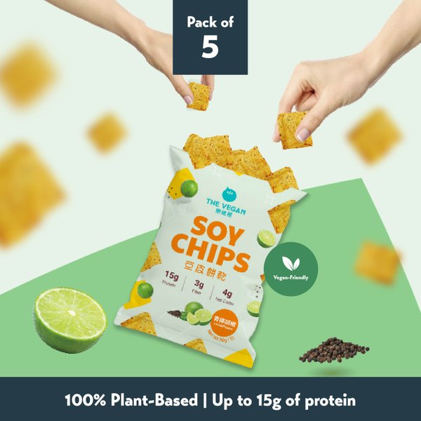 THE VEGAN Protein Soy Chips (Pack of 5)