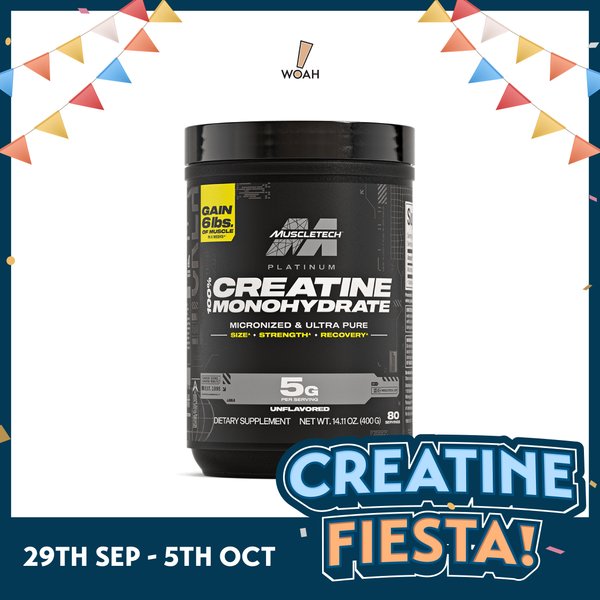 [CREATINE FIESTA] MuscleTech Platinum 100% Creatine (400g)
