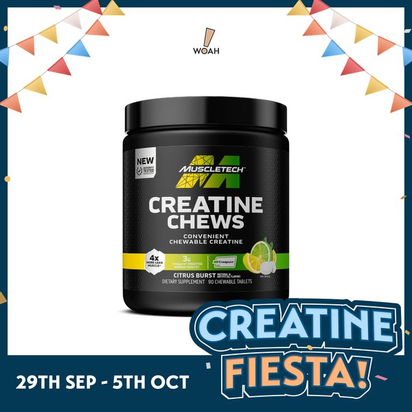 [CREATINE FIESTA] MuscleTech Creatine Chews (90 Tabs)