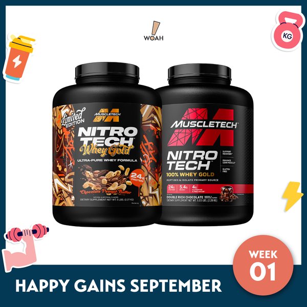 [Happy Gains September - Week 1] MuscleTech NitroTech 100% Whey Gold (5 lbs)