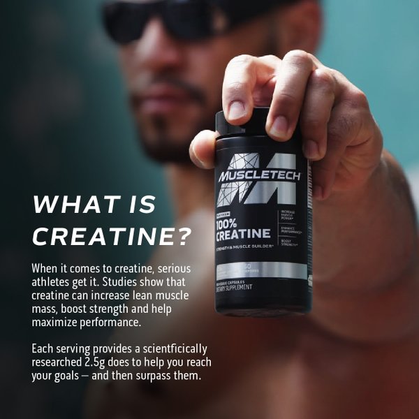 MuscleTech Platinum 100% Creatine (100 Veggie Capsules)