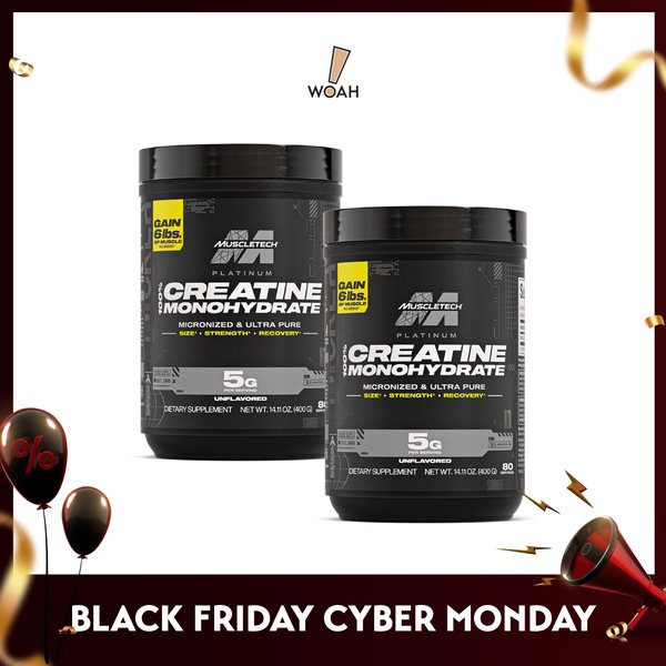 [BLACK FRIDAY CYBER MONDAY] MuscleTech Platinum 100% Creatine (400g) - Bundle of 2