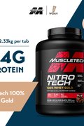 MuscleTech NitroTech 100% Whey Gold (5 lbs), whey isolate, protein powder, build muscle