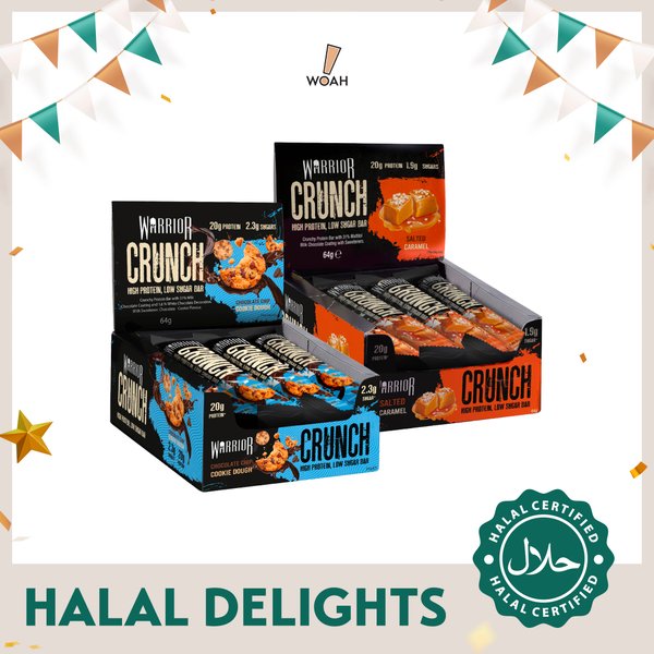 [Halal Delights] Warrior Crunch Protein Bar (12 Bars) x2