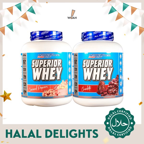[Halal Delights] International Protein Superior Whey (2.27kg) x2