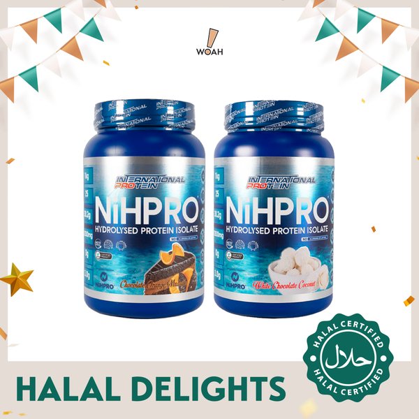 [Halal Delights] International Protein NiHPRO Hydrolysed Protein Isolate 1kg x2