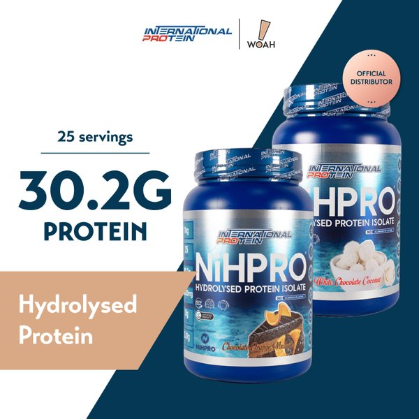 [Halal Delights] International Protein NiHPRO Hydrolysed Protein Isolate 1kg x2