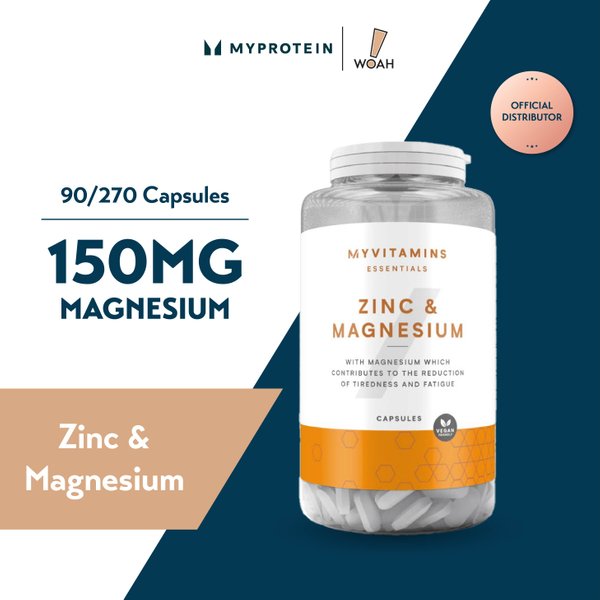 MyProtein MyVitamins Zinc & Magnesium Capsules (90 / 270 Capsules)